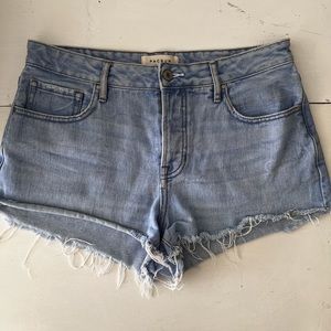 Pacsun Mid Rise Cut Off Denim Short